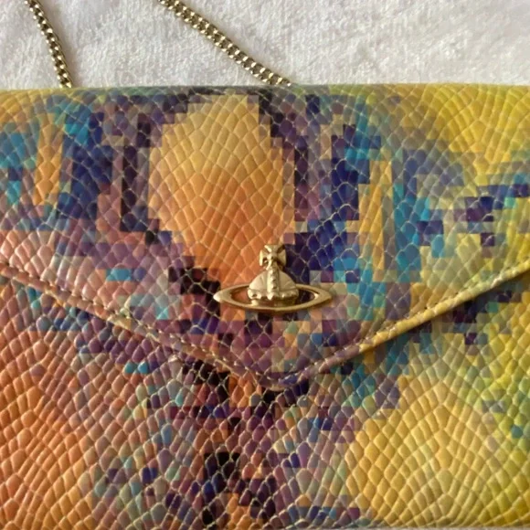 ** NOT FOR SALE ** VIVIENNE WESTWOOD Multi-Color Snakeskin Clutch - Picture 2 of 13
